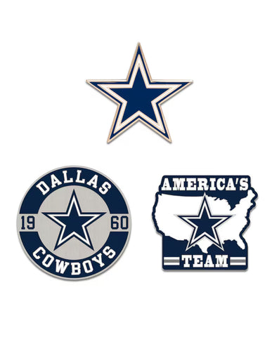 Dallas Cowboys 3 piece Pin Set