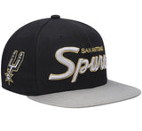 San Antonio Spurs Official Mitchell & Ness 75th Anniversary Script SnapBack Hat
