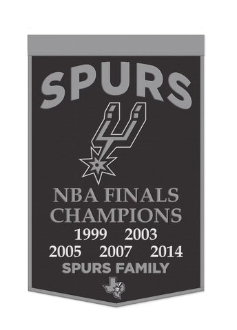 San Antonio Spurs 24”x38” Wool Dynasty Champ Banner