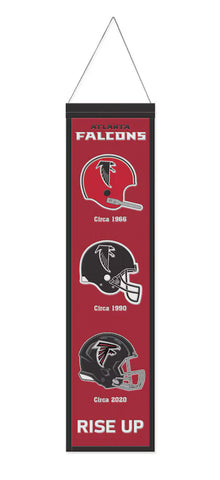 Atlanta Falcons 8”x32” Evolution Wool NFL Banner