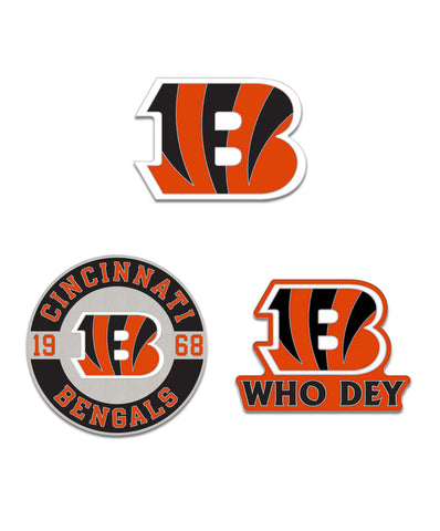 Cincinnati Bengals 3 piece Pin Set