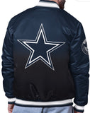 Dallas Cowboys Pass Rush Navy VarsityFull Snap-Up Starter Jacket