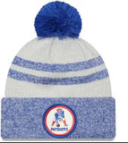 New England Patriots Official Historic Sideline New Era Cuffed Pom Knit Beanie