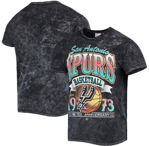 San Antonio Spurs '47 75th Anniversary City Edition Mineral Washed Vintage Tubular T-Shirt - Black