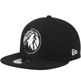Minnesota Timberwolves Black and White New Era 9FIFTY SnapBack Hat