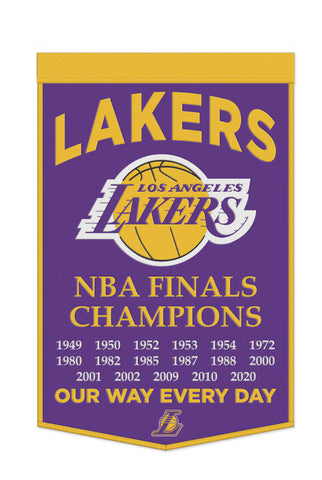 Los Angeles Lakers 24”x38” Wool Dynasty Champ Banner