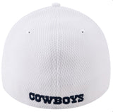 Dallas Cowboys New Era 39THIRTY Active Flex fit Cap - White