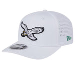 Philadelphia Eagles Adult White Throwback Adventure Performance Stretch-Snap New Era 9SEVENTY Adjustable Snapback Hat Cap