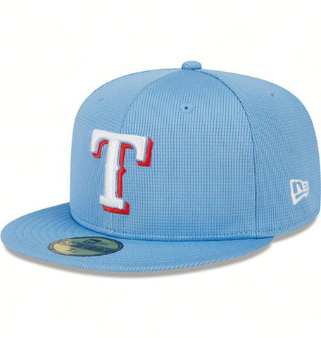 MLB Texas Rangers 2024 Light Blue Spring Training New Era 59FIFTY Fitted