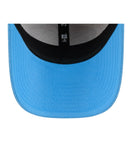 Houston Oilers Official 2024 NFL Sideline Historic Gridiron Classics Flex-Fit New Era 39THIRTY Hat - Stone/Light Blue
