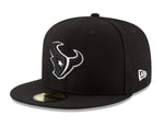 Houston Texans New Era 59FIFTY White Outline Fitted Hat