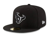Houston Texans New Era 59FIFTY White Outline Fitted Hat