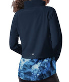New England Patriots Navy MSX By Michael Strahan Women’s Full Zip-Up Grace Raglan Running Jacket