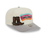San Antonio Spurs New Era Cream “Boots” HWC 2-Toned Pre-Curved A-Frame 9FIFTY Adjustable Hat
