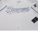 Texas Rangers MLB White / Blue Fanatics Button Up Baseball Jersey