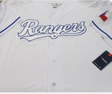 Texas Rangers MLB White / Blue Fanatics Button Up Baseball Jersey