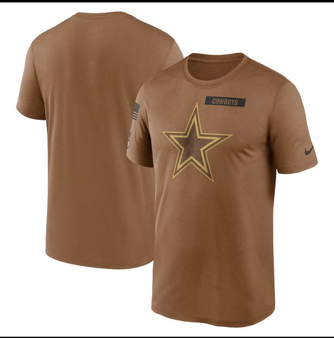 Dallas Cowboys Men’s Nike Brown 2023 Salute To Service Legend Performance T-Shirt
