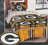 Green Bay Packers Official Twin Size 4-Piece Comforter & Pillowcase Set