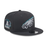 New NFL Philadelphia Eagles New Era 9FIFTY 2024 Draft Day SnapBack Hat - Grey