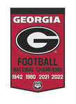 Georgia Bulldogs 24”x38” Wool Dynasty Champ Banner