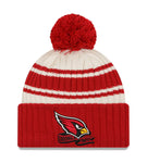 Arizona Cardinals Official 2022 Sideline Sport New Era Cuffed Pom Knit Beanie
