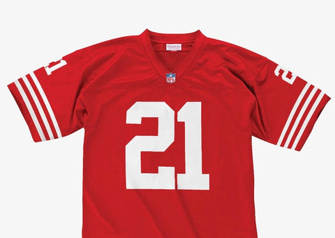 Deion Sanders San Francisco 49ERS 1994 NFL Legacy Mitchell & Ness Stitched Jersey - Scarlet