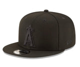 Los Angeles Angels Black Out New Era 9FIFTY SnapBack Hat