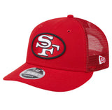 San Francisco 49ers Scarlet Low Profile Trucker New Era 9FIFTY Snapback Hat Cap