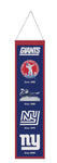 New York Giants 8”x32” Evolution Wool NFL Banner