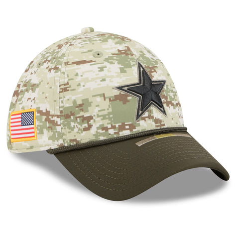 Dallas Cowboys New Era 39THIRTY 2025 Camo Salute to The Service Flex fit Cap