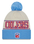 Houston Oilers New Era 2023 Sideline Titan’s Historic Knit Beanie