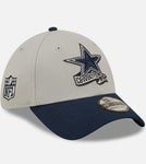 Dallas Cowboys 2022 Sideline Gray/Navy New Era 39THIRTY Flex Fit Hat