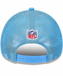 Houston Oilers 2024 Sideline Historic Trucker Rope A-Frame New Era 9FORTY Adjustable Snapback Hat Cap