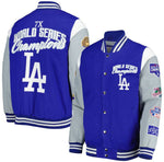 Los Angeles Dodgers Franchise Full-Snap Varsity Jacket G-III Sports by Carl Banks Royal/Gray