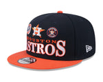 Houston Astros Navy Archive Multi-Logo New Era 9FIFTY Snapback Hat Cap