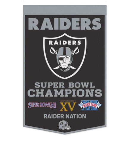 Las Vegas Raiders 24”x38” Wool Dynasty Champ Banner
