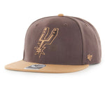 San Antonio Spurs '47 Brand Brown “No Shot” 2 Tone Captain Snapback Hat