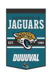 Jacksonville Jaguars 24”x38” Established Wool NFL Banner