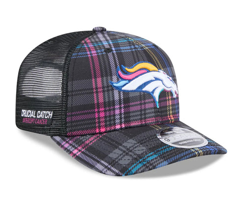 Denver Broncos 2024 Crucial Catch New Era 9SEVENTY Adjustable Stretch-Snap Trucker Hat