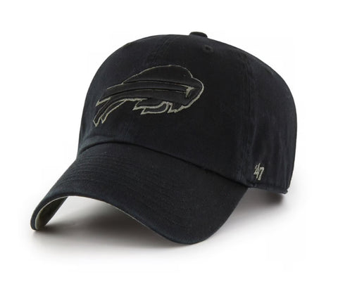 Buffalo Bills ‘47 Brand Clean Up Black Adjustable Buckle Strap-back Cap