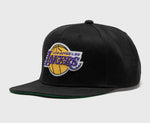 Los Angeles Lakers Mitchell and Ness Black SnapBack Hat