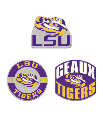 Louisiana State University LSU 3-Piece Collector Pin Set