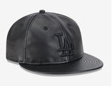 Los Angeles Dodgers New Era Genuine Leather Black Retro Crown 9FIFTY Strap Back Adjustable