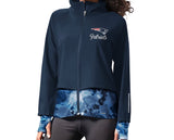 New England Patriots Navy MSX By Michael Strahan Women’s Full Zip-Up Grace Raglan Running Jacket