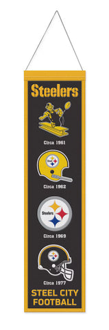 Pittsburgh Steelers 8”x32” Evolution Wool NFL Banner