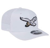 Philadelphia Eagles Adult White Throwback Adventure Performance Stretch-Snap New Era 9SEVENTY Adjustable Snapback Hat Cap