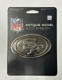 San Francisco 49ers Antique Nickel Auto Emblem