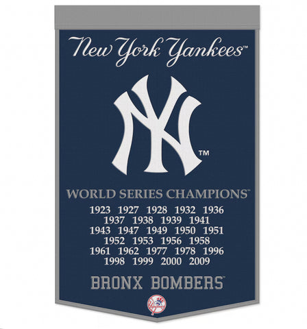 New York Yankees 24”x38” Wool Dynasty Champ Banner