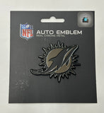 Miami Dolphins Real Chrome Metal Auto Emblem