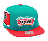 San Antonio Spurs Official Mitchell & Ness Jumbotron Hardwood Classic SnapBack Hat